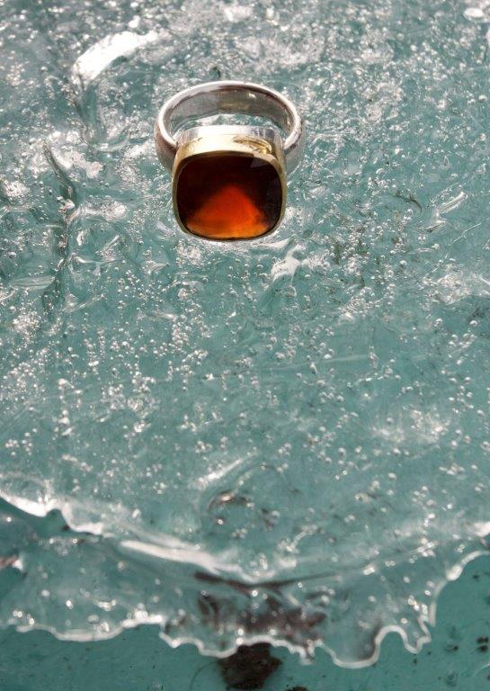 Ring Gold Silber Granat